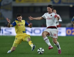 Mattiello in azione contro il Milan