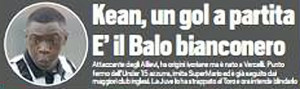 Kean su Tuttosport