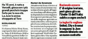 Kean su Tuttosport