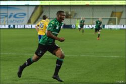Alhassane Soumah in gol col Cercle Brugge